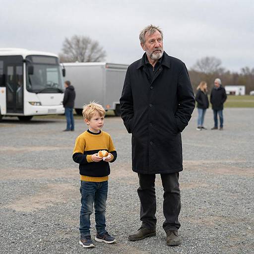 Generational Bond on a Gravel Lot