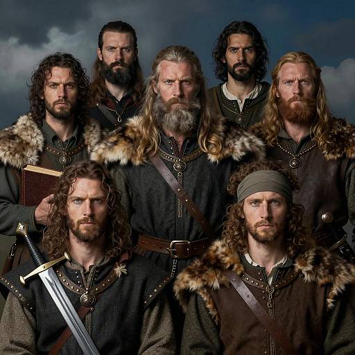 Medieval Brotherhood Under Stormy Skies