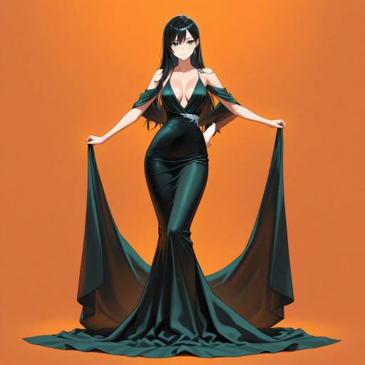 Elegant Solo Portrait in Evening Dress Elegant Solo Portrait in Evening Dress