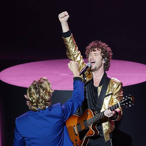 Male Rock Singer Performing Live