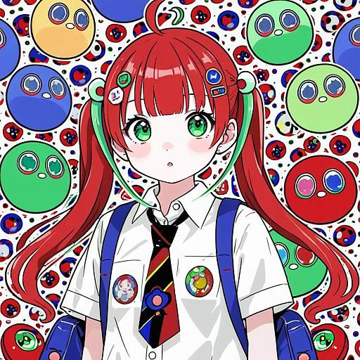 Illustration of Andou ringo, puyopuyo in the style of Yuzuki gao
