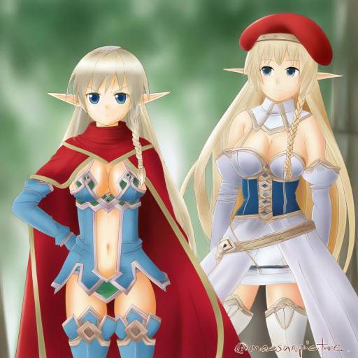 Illustration of Alleyne (queen's blade), queen's blade in the style of Mae (maesanpicture)