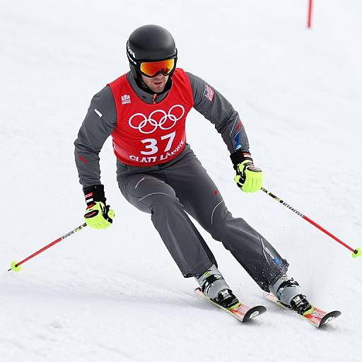 Jeremy Cota Skiing World Cup Race
