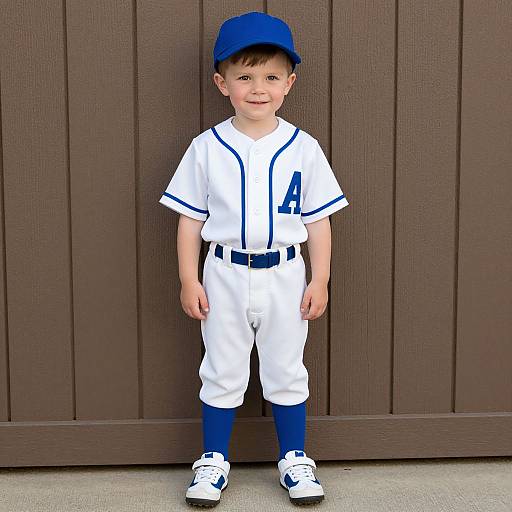 Vintage Boy Baseball Costume Portrait