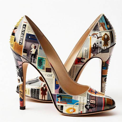 Avant-Garde High Heel Collage