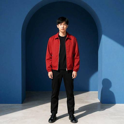 Mysterious Male Figure in Shadowy Archway