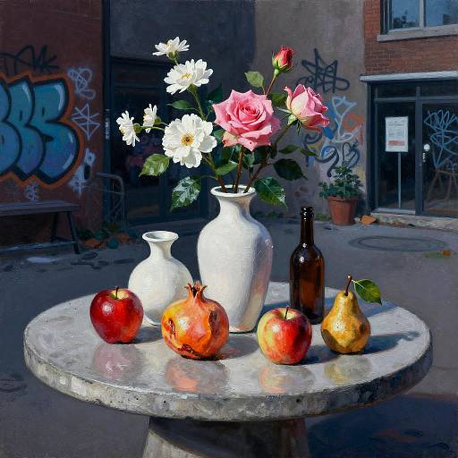 Urban Still-Life with Abstract Expressionism