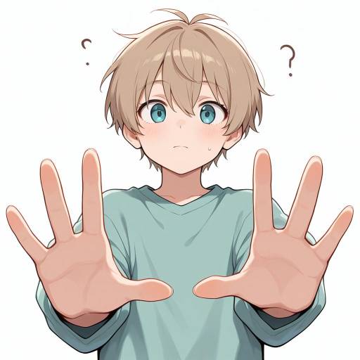 Hesitant Boy Surrendering Against White Background Hesitant Boy Surrendering Against White Background