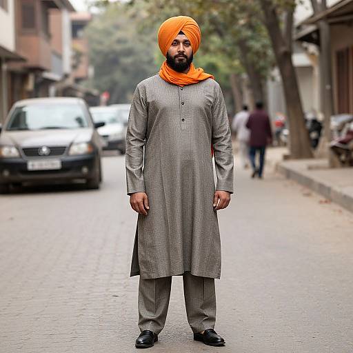 Man in Sharara Suit with Turban