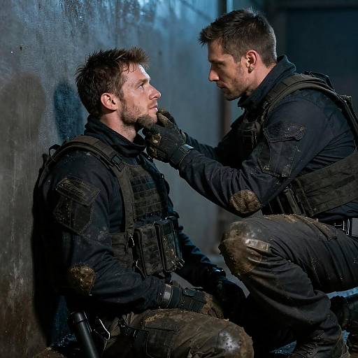 Tactical Encounter Under Blue Light