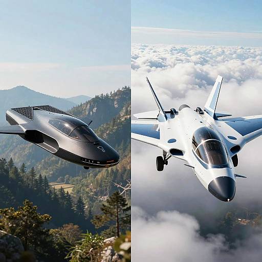 Futuristic Flying Vehicles Comparison