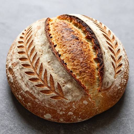 Leaf Pattern Scored Artisan Bread