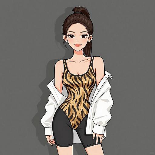 Urban Chic Woman in Animal Print