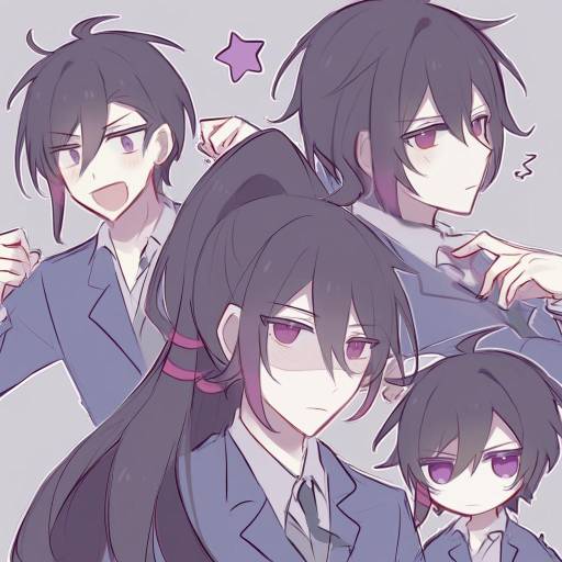 Illustration of Abe takakazu, kuso miso technique in the style of Kvlen