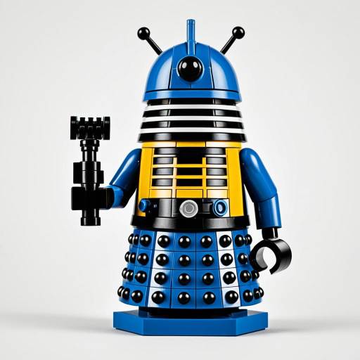 Blue and Yellow Lego Dalek Minifigure