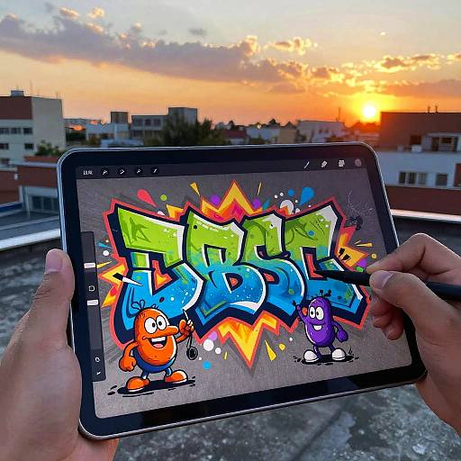 Digital Graffiti Art Creation