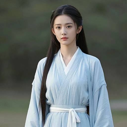 Girl in Light Blue Robe