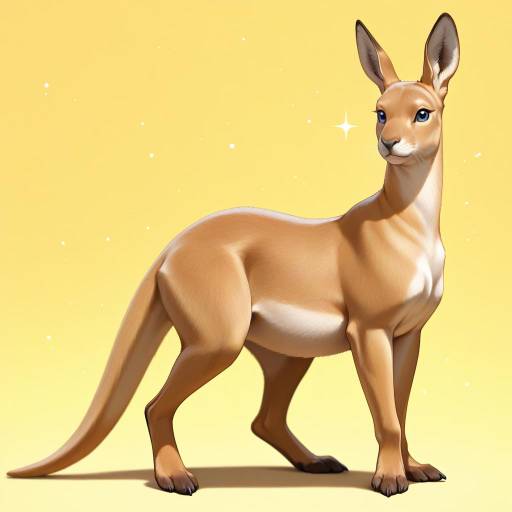 Realistic Kangaroo with Cerulean Eyes Realistic Kangaroo with Cerulean Eyes