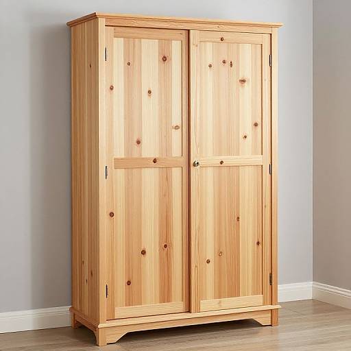 Natural Pine Wooden Wardrobe