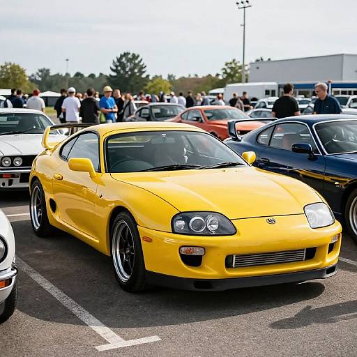 Yellow Supra MK4 at Classic Car Meet