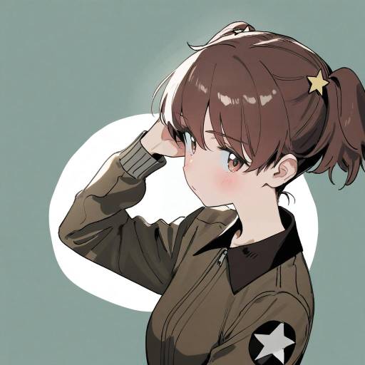Illustration of Alisa (girls und panzer), girls und panzer in the style of Momose (oqo)