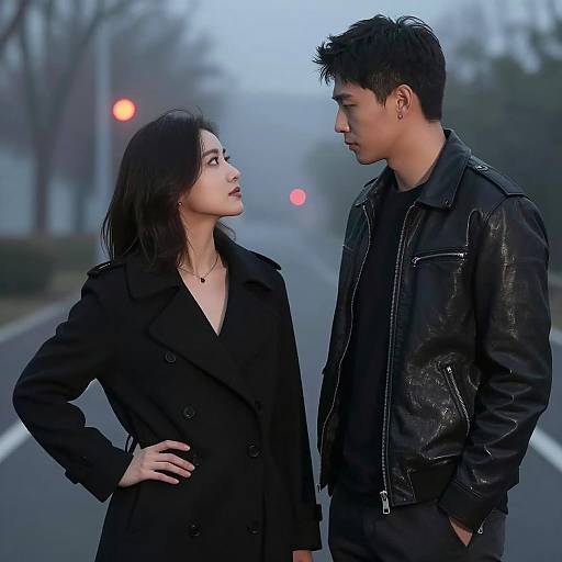 Intense Encounter in Misty Darkness