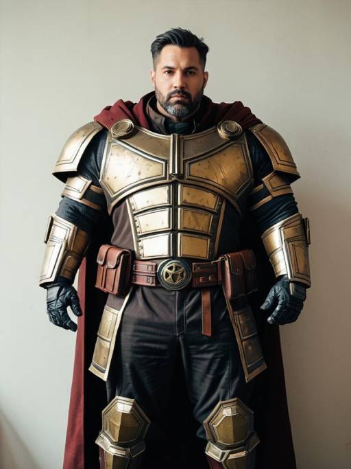 Man in Heavy Armor Cosplay Costume