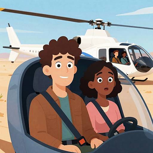 Helicopter Adventure in the Desert Sky