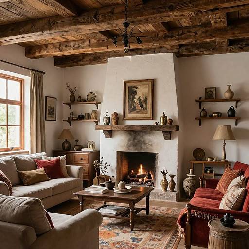 Rustic Cozy Living Design with MidJourney