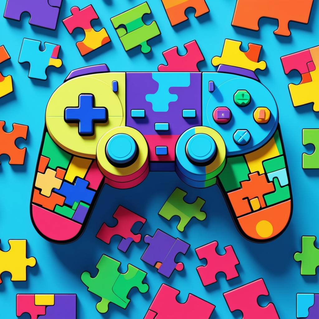 Whimsical Puzzle Piece Game Controller