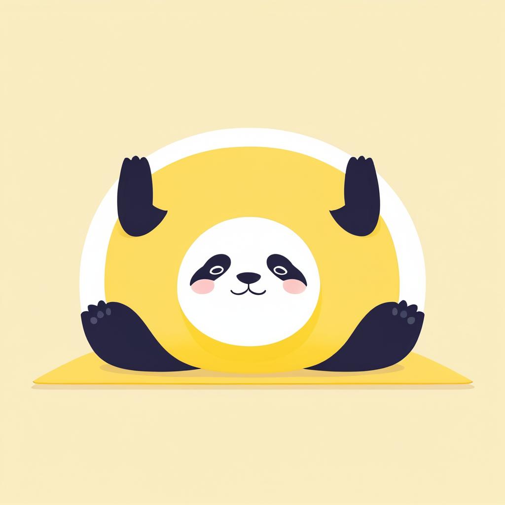 Playful Panda Yoga in Pastel Colors