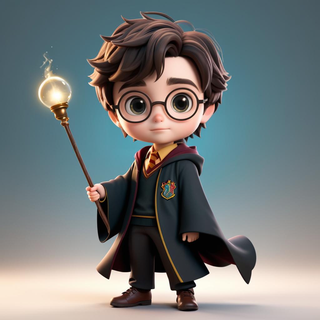 Whimsical Harry Potter in Elegant Style