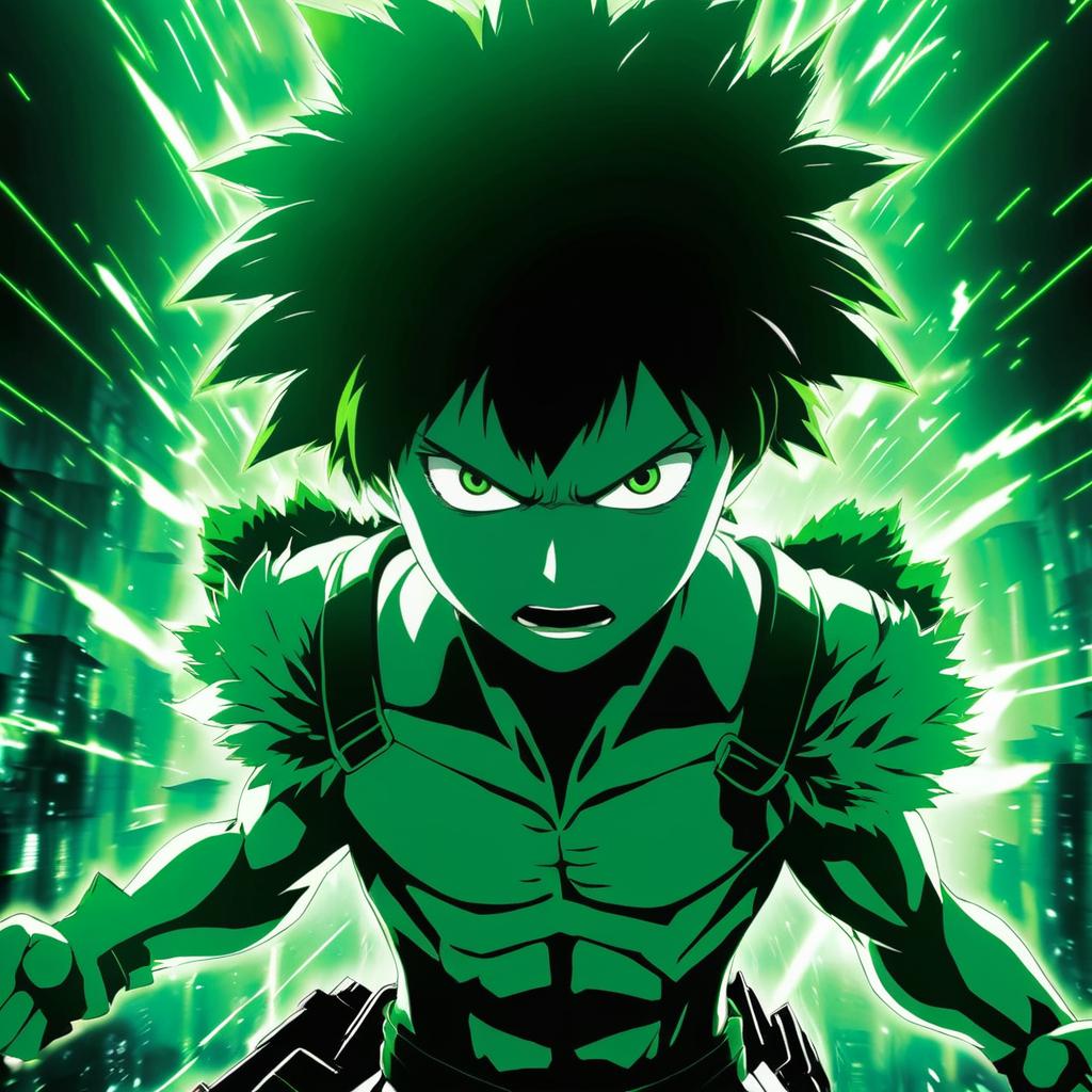 Epic Deku Titan Anime Poster Design