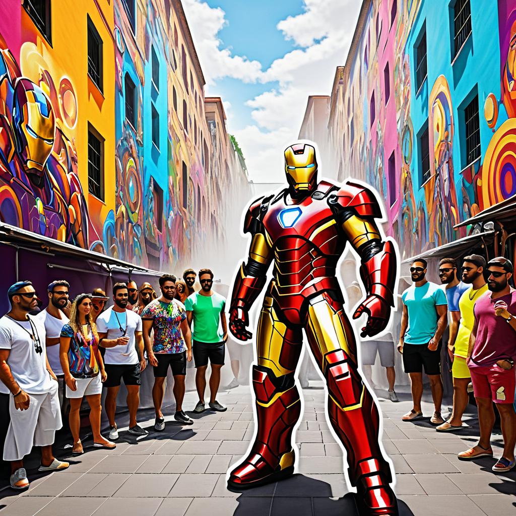 Vanilla Iron Man at Colorful Art Festival