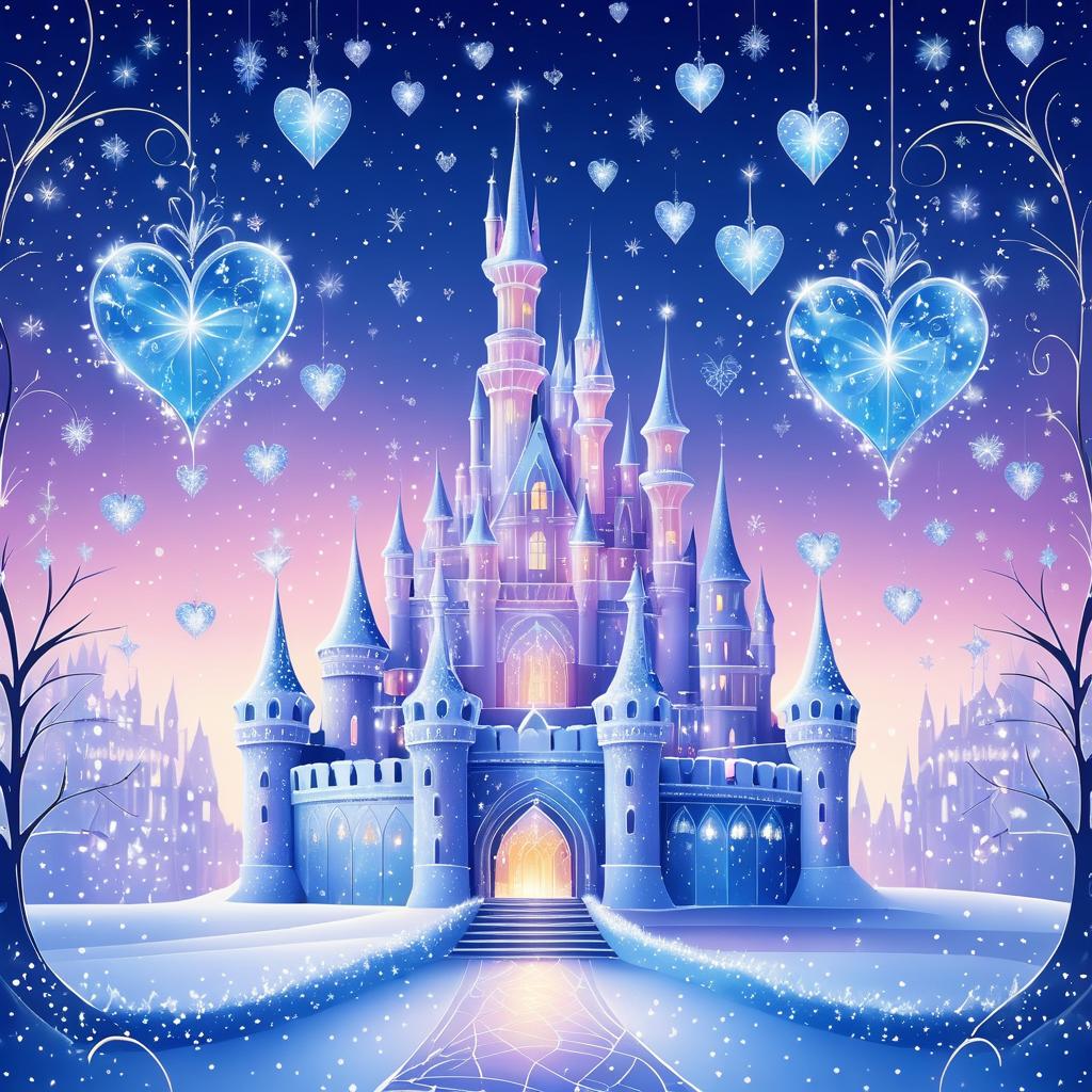 Magical Ice Castle Valentine’s Day Scene