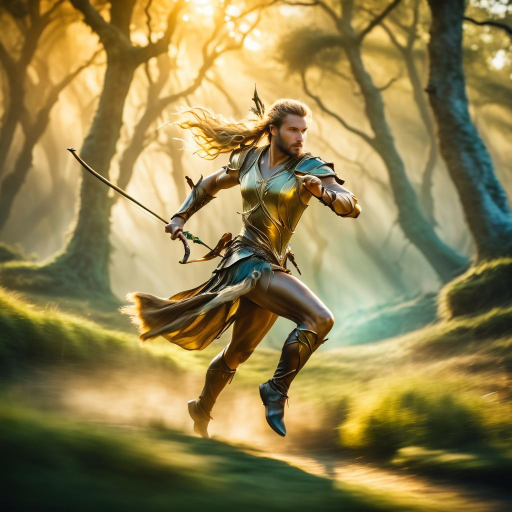 Dynamic Centaur Archer in Enchanted Landscape