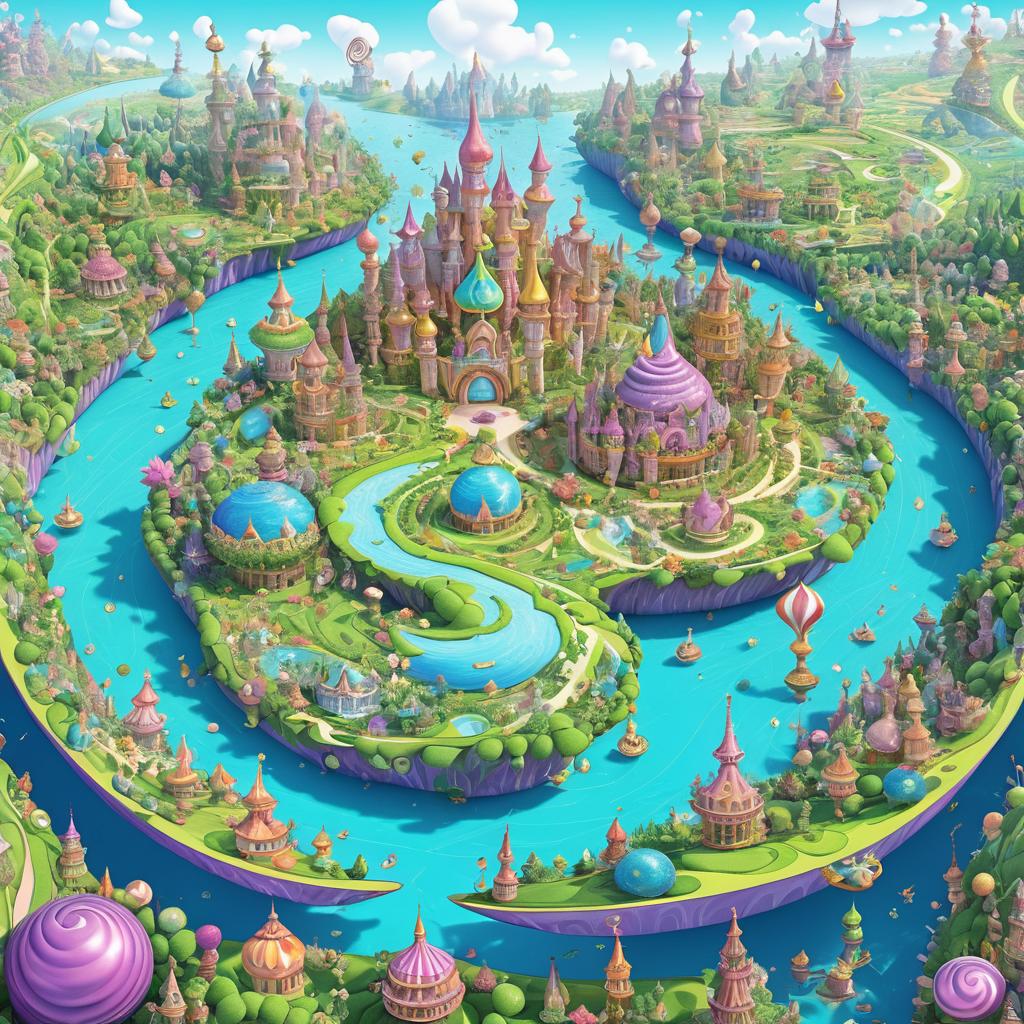 Whimsical Neverland Fantasy Map Design