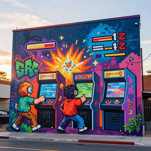 Vibrant Street Art Video Game Scoring