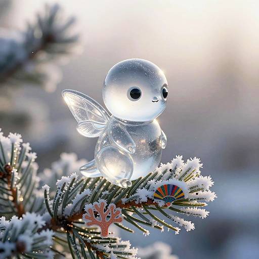 Glossy Ice Sprite on Frosty Pine