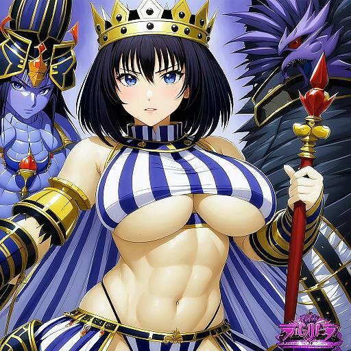 Illustration of Ancient princess menace, queen's blade in the style of Byulzzi
