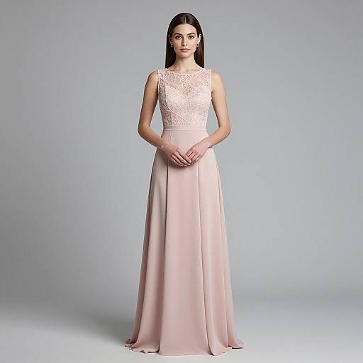 Elegant Light Pink Engagement Dress Portrait