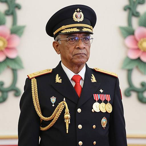 Distinguished Officer in Ornate Setting