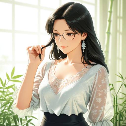 Elegant Portrait in a Bamboo Grove Elegant Portrait in a Bamboo Grove