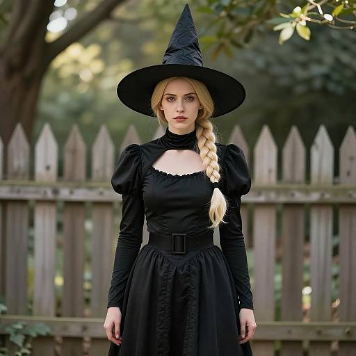 Modern Witch Cosplay in Nature