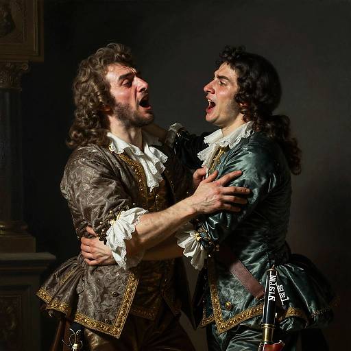 Dramatic Baroque Whipping Scene