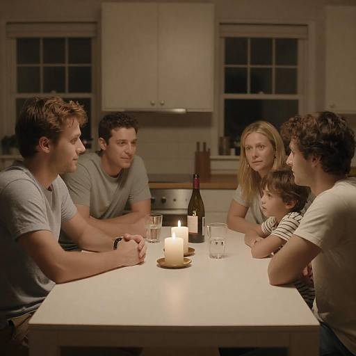 Intimate Family Gathering at Kitchen Table