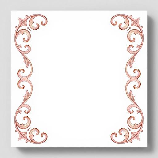 Elegant Rose-Gold Scrollwork Design