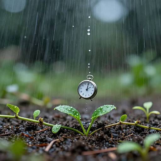 Inverted Rainstorm Growing Clock Vines