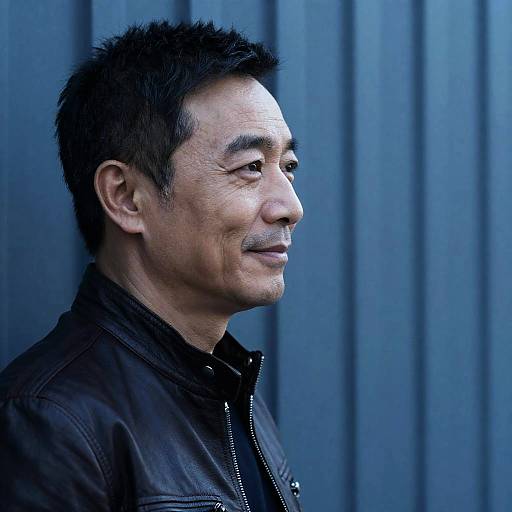 Profile Portrait of a Middle-Aged Man