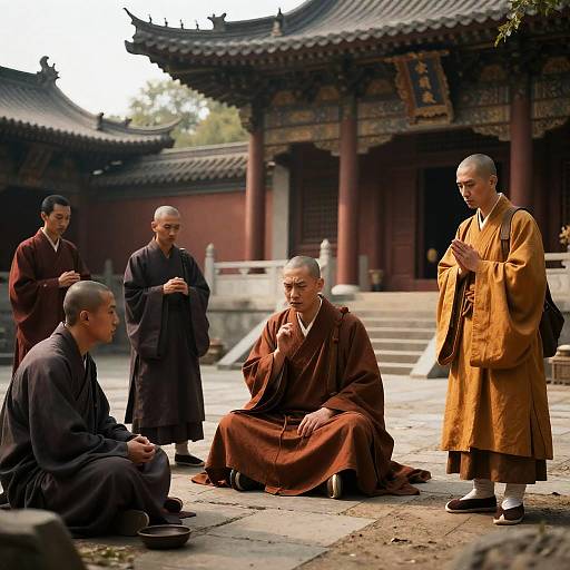 Wise Monks Facing Inner Fears